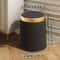 Modern DoubleLayer PressTop Trash Bin White Black Waste Basket For Bathroom Office Bedroom 5