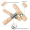 3PCS Wooden Stencil Brush Set Natural Bristle Paint Brushes For Acrylic Wood Oil Painting 3