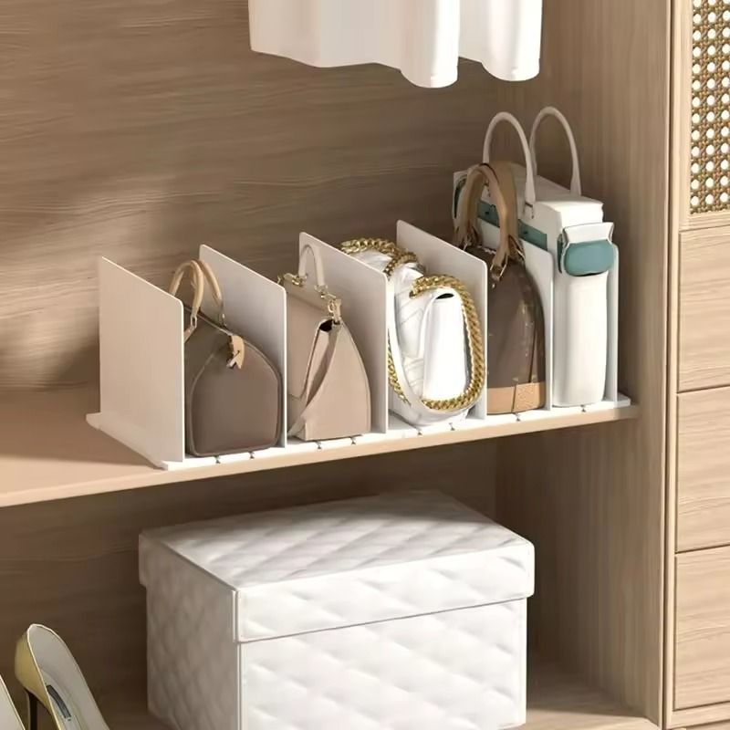 Adjustable Closet Shelf Dividers Purse Bookshelf Organizers For Bedroom Office 0