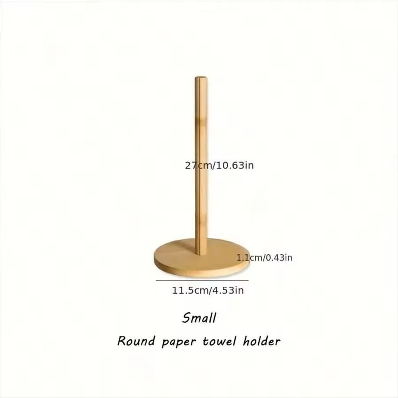 Wooden Freestanding Paper Towel Holder Kitchen Dining Room Tissue Roll Dispenser 1