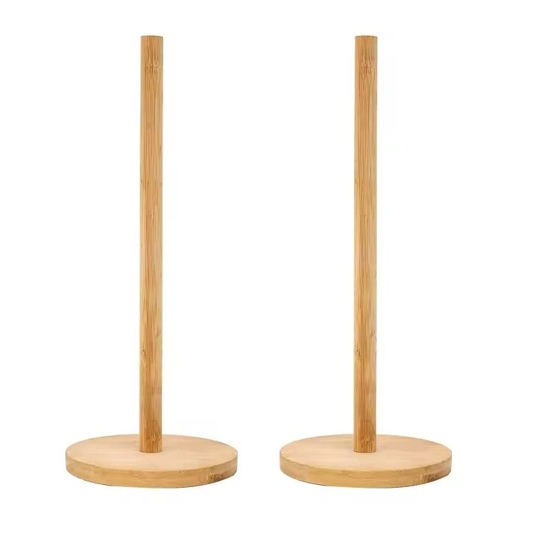 Wooden Freestanding Paper Towel Holder Kitchen Dining Room Tissue Roll Dispenser 7