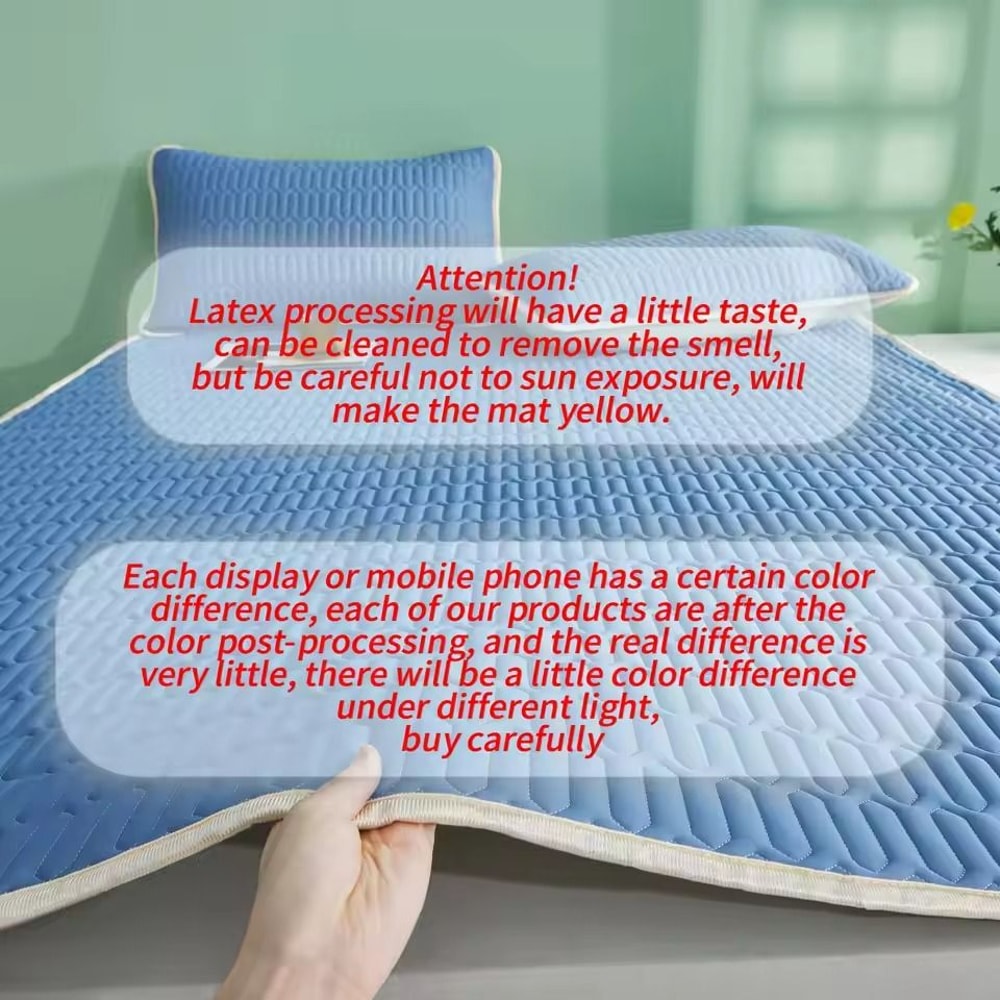 Latex Cooling Mat NonSlip Summer Sleeping Pad For Home Dorm Student Use No PillowcaseCore 2