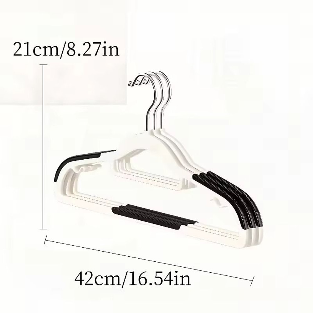 10PCS AntiSlip Clothes Hangers NonMarking Design With Rotating Metal Hook For Home Dorm 3