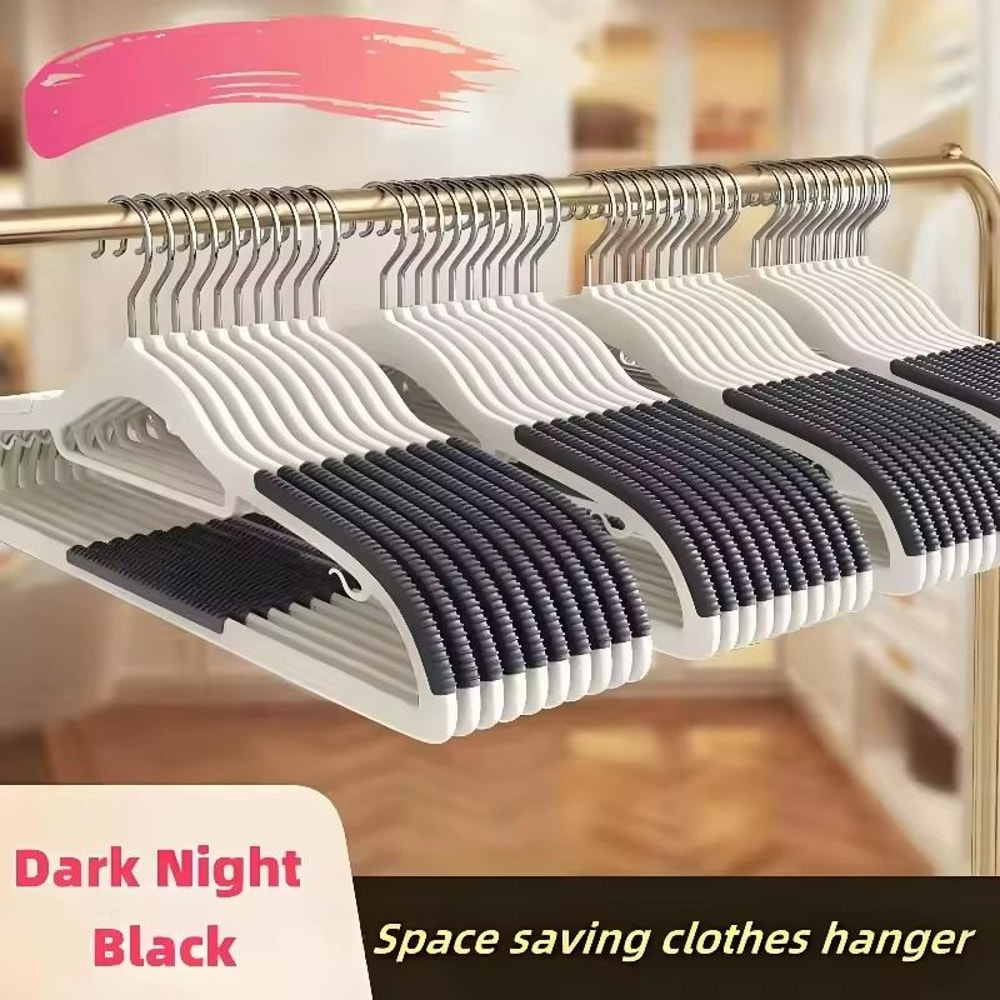 10PCS AntiSlip Clothes Hangers NonMarking Design With Rotating Metal Hook For Home Dorm 5