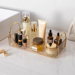 elegant makeup storage box for bathroom and dressing table