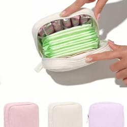 portable napkin storage bag with large capacity for girls