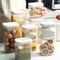 Clear Plastic Airtight Storage Jar For Snacks Cereals Dry Goods 1