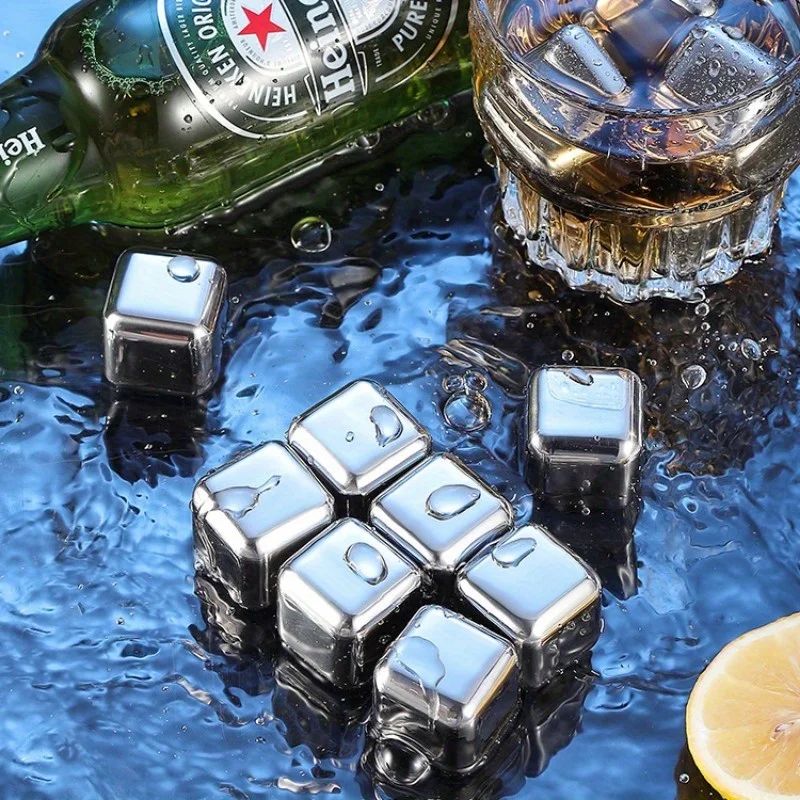 Stainless Steel Whiskey Stones Reusable Ice Cubes For Whisky Beer Wine 468 PCS 1