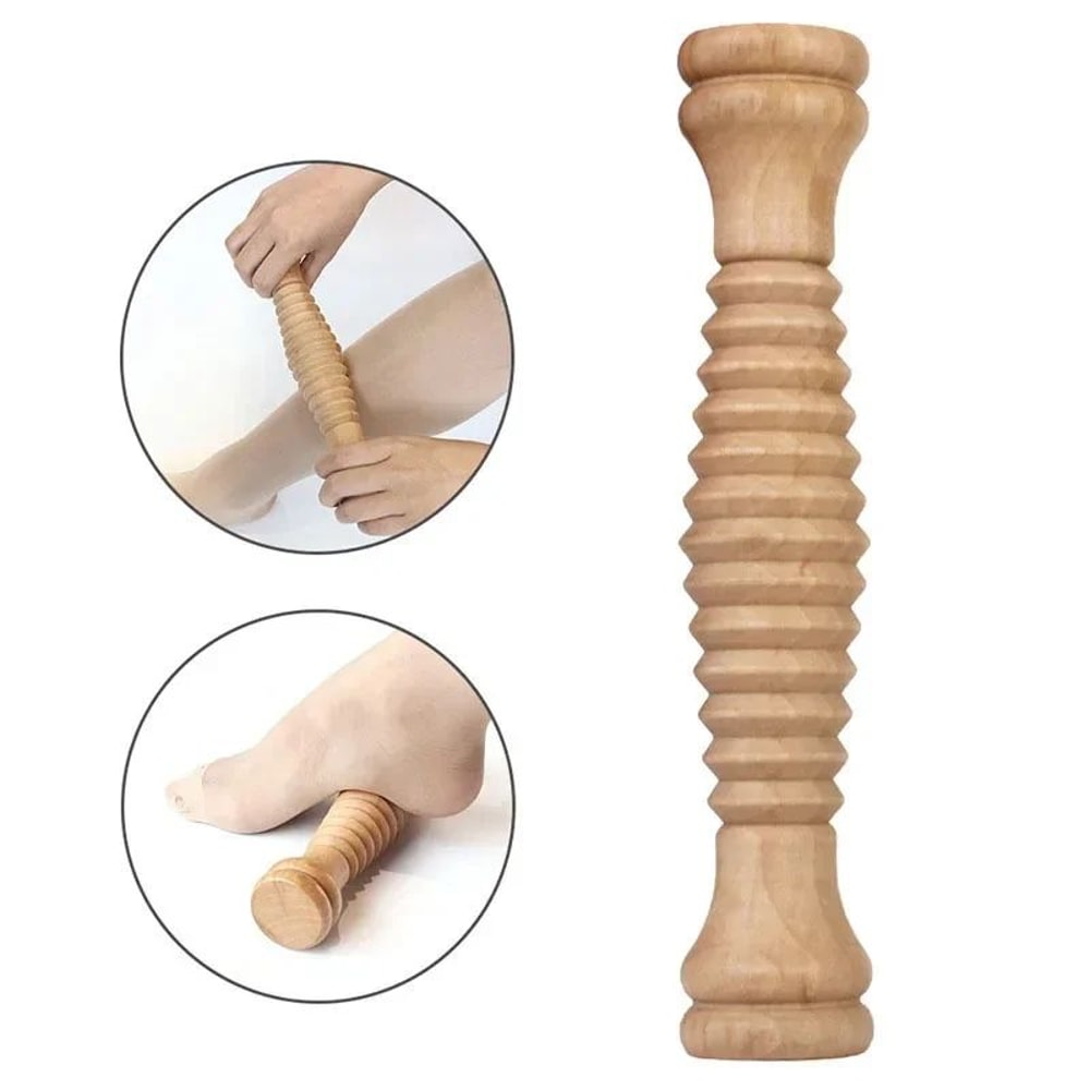 Wooden Foot Roller Massager Acupressure Tool For Plantar Fasciitis Foot Arch Pain 1