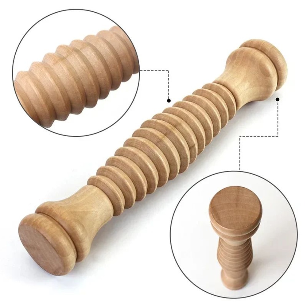 Wooden Foot Roller Massager Acupressure Tool For Plantar Fasciitis Foot Arch Pain 2
