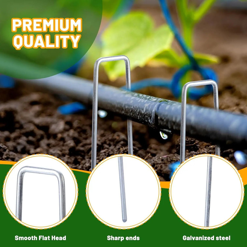 UType Galvanized Turf Staples Landscape Sod Pins For Securing Artificial Grass Garden Fencing 1