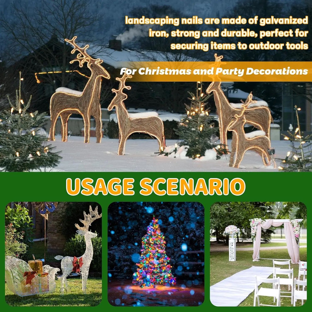 UType Galvanized Turf Staples Landscape Sod Pins For Securing Artificial Grass Garden Fencing 3