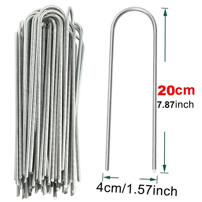 UType Galvanized Turf Staples Landscape Sod Pins For Securing Artificial Grass Garden Fencing 8
