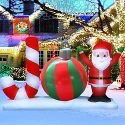 40cm inflatable christmas ball – pvc blow-up ornament for outdoor & indoor decor
