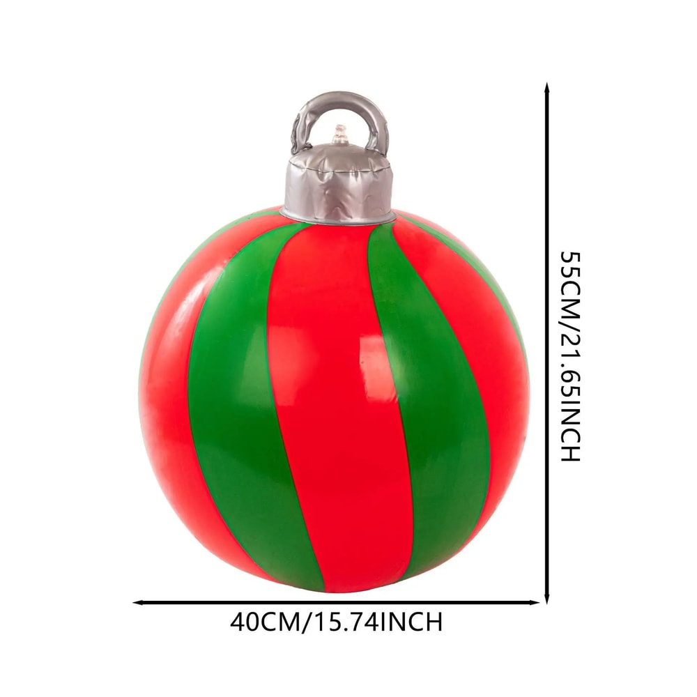 40cm Inflatable Christmas Ball PVC BlowUp Ornament For Outdoor Indoor Decor 7