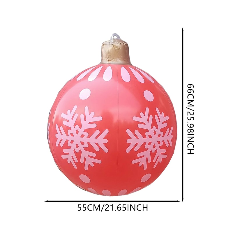 40cm Inflatable Christmas Ball PVC BlowUp Ornament For Outdoor Indoor Decor 10