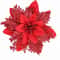 14cm Glitter Artificial Christmas Flowers With Clips Tree Ornaments Holiday Decorations 8