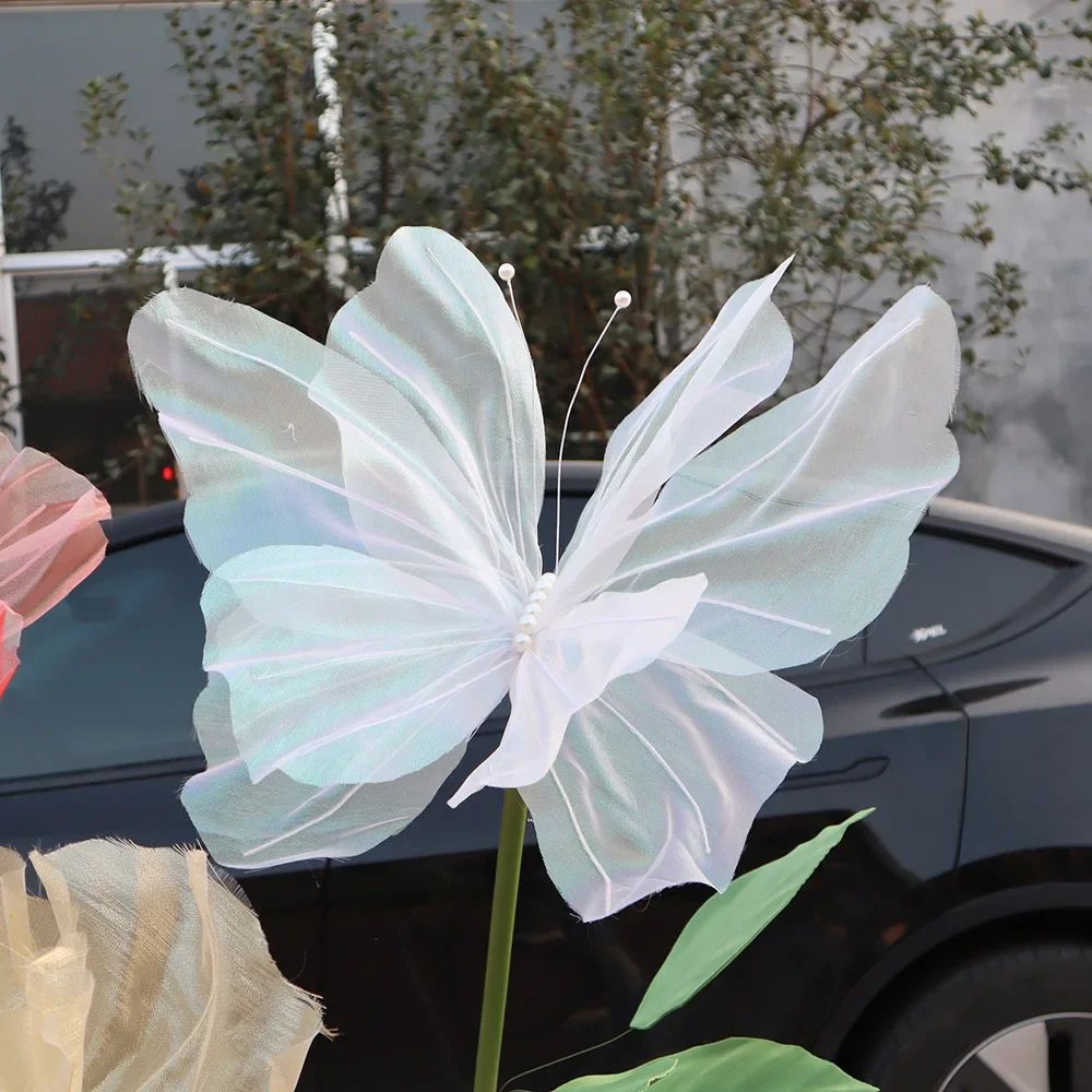 50cm 3D Simulation Butterfly Large Hanging Gauze Decoration For Weddings Festivals Outdoor Displa 19