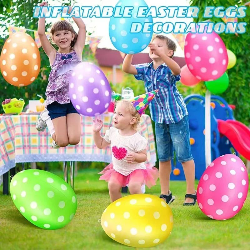 16Inch Giant Easter Egg Inflatable Ornament Outdoor PVC Garden Decoration 1