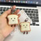 Mini Plush Toast Bread Bag Charm Cute Cartoon Pendant 1