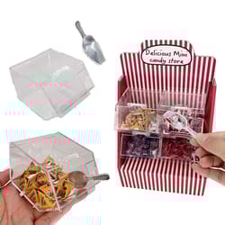 mini transparent snack storage box for 1 12 dollhouse kitchen