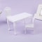 1 6 Scale Mini Dining Table And Chairs Set For BJD Dolls 0
