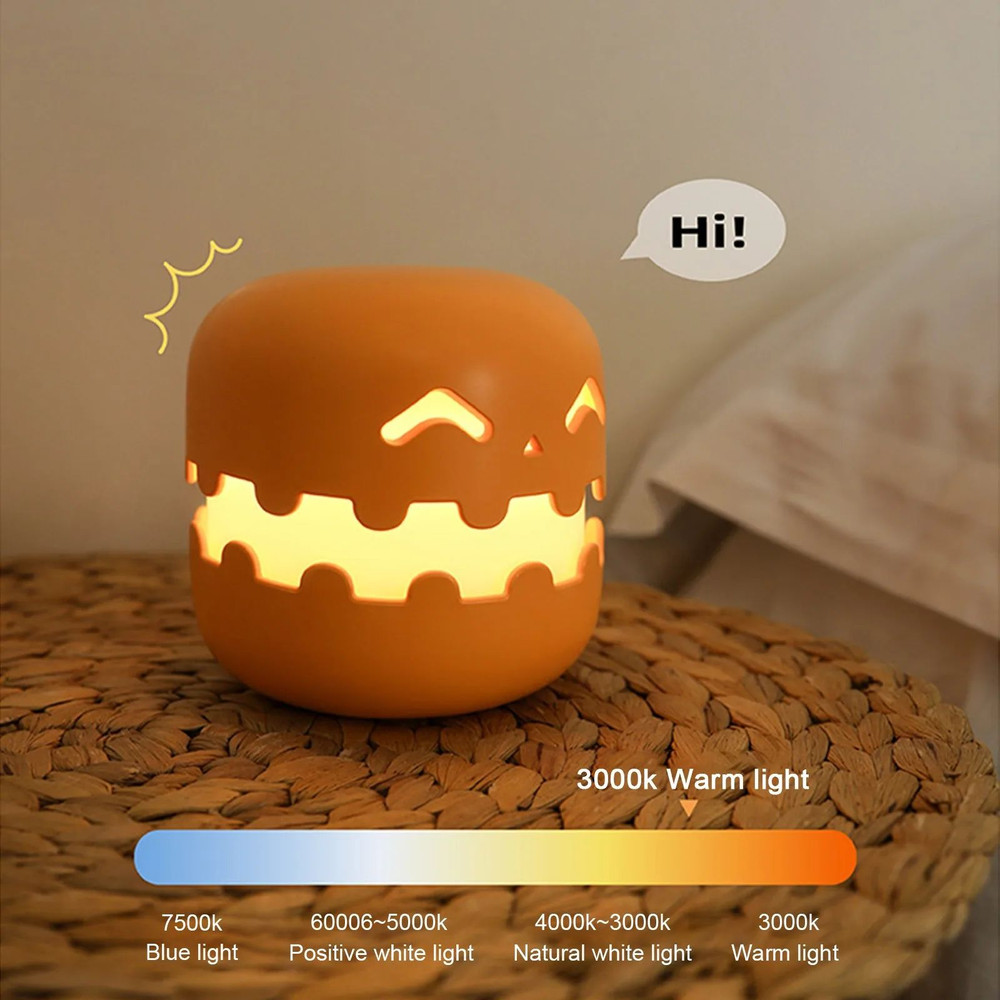 Cute Cartoon Ghost Night Light Rechargeable Bedside Lamp For Kids 4