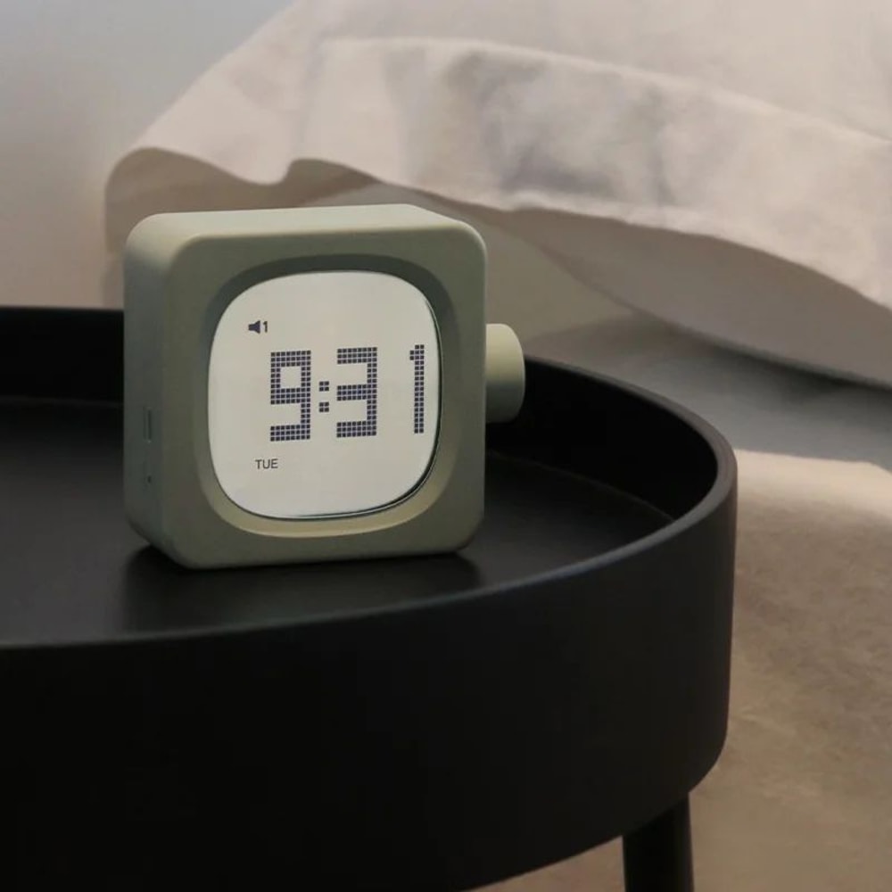 Square Digital LED Alarm Clock With USB Charger Timer 10