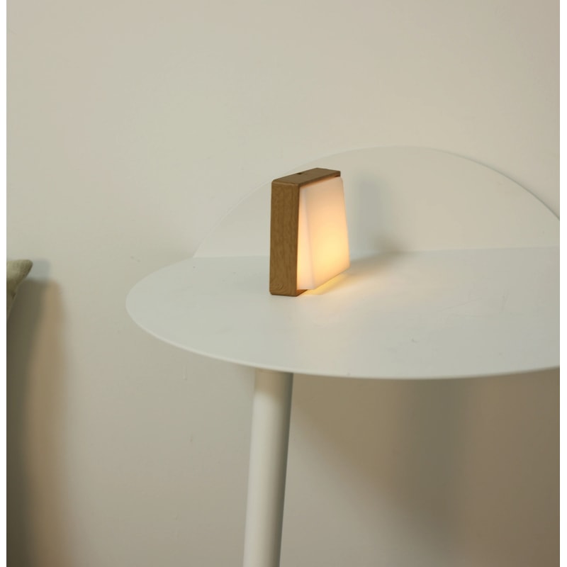 Beech Wood Magnetic Switch Night Light Rechargeable Wall Bedside Lamp 2