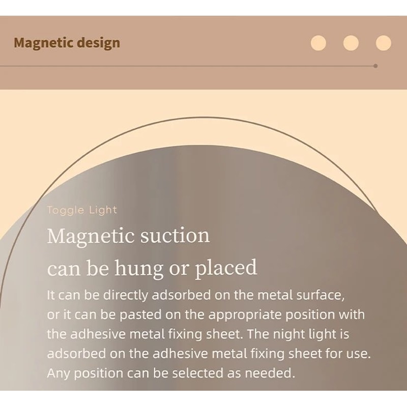 Beech Wood Magnetic Switch Night Light Rechargeable Wall Bedside Lamp 13