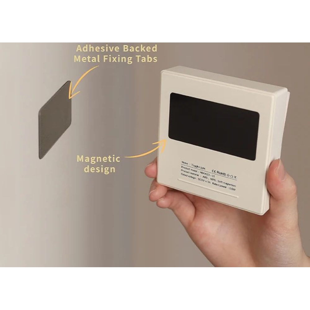 Beech Wood Magnetic Switch Night Light Rechargeable Wall Bedside Lamp 14