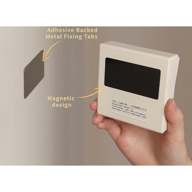 Beech Wood Magnetic Switch Night Light Rechargeable Wall Bedside Lamp 14