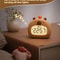 Cute Capybara Alarm Clock With Night Light Timer Kids Bedroom Multifunction Clock 8