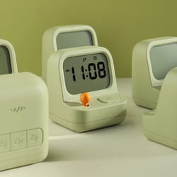 smart mini desktop alarm clock – creative nostalgic timer & snooze clock
