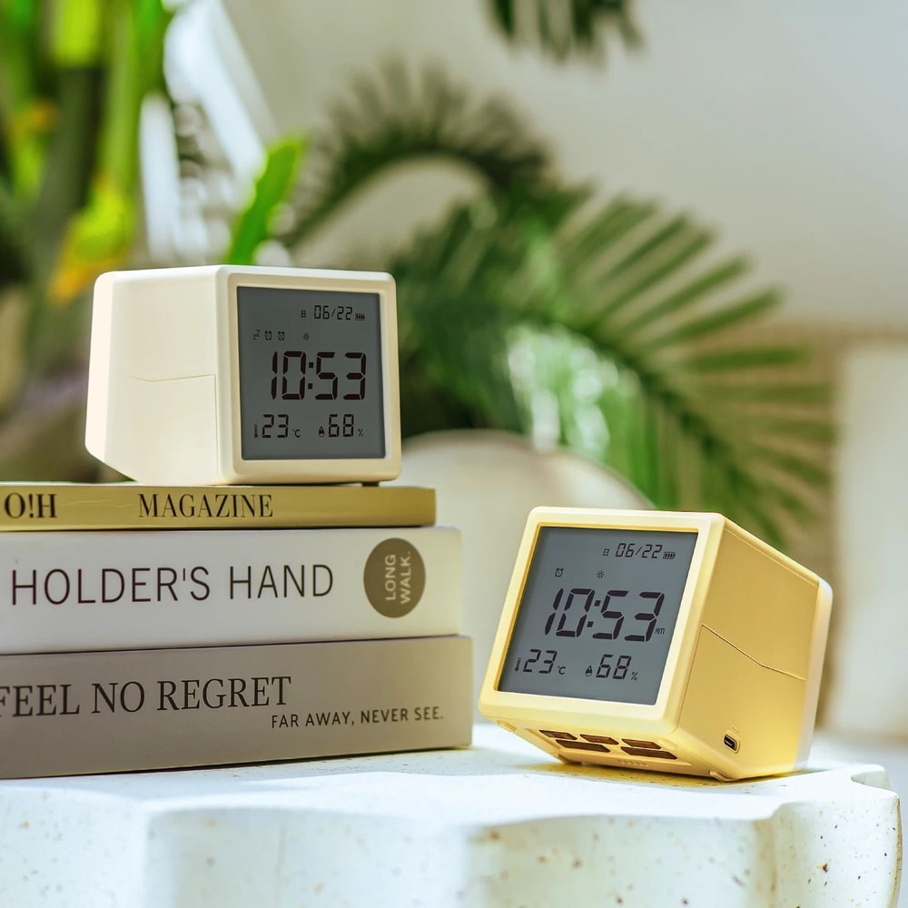 Digital LED Alarm Clock With Temperature Display Night Light Multifunctional Bedside Desktop Cloc 0