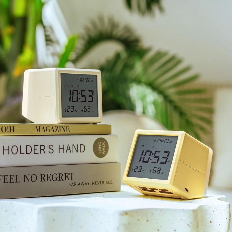 Digital LED Alarm Clock With Temperature Display Night Light Multifunctional Bedside Desktop Cloc 0