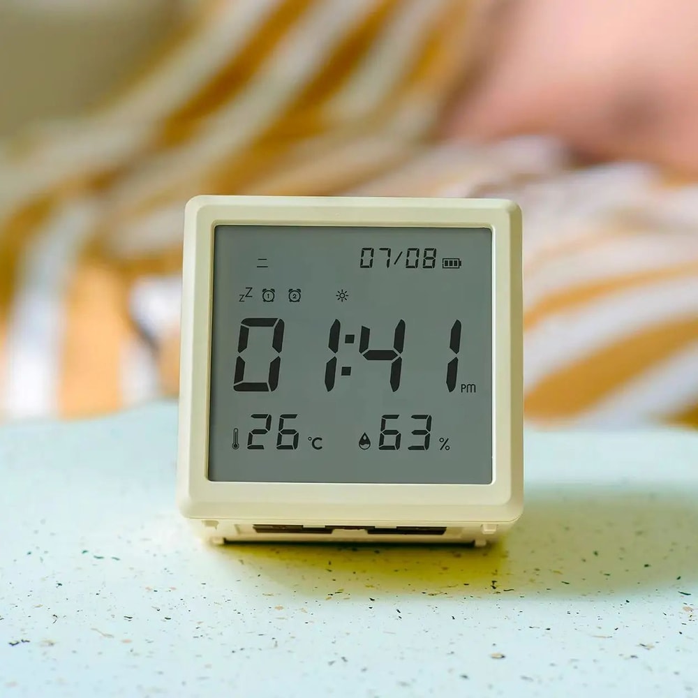 Digital LED Alarm Clock With Temperature Display Night Light Multifunctional Bedside Desktop Cloc 5