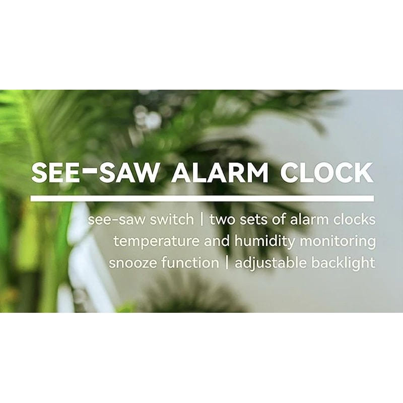 Digital LED Alarm Clock With Temperature Display Night Light Multifunctional Bedside Desktop Cloc 6