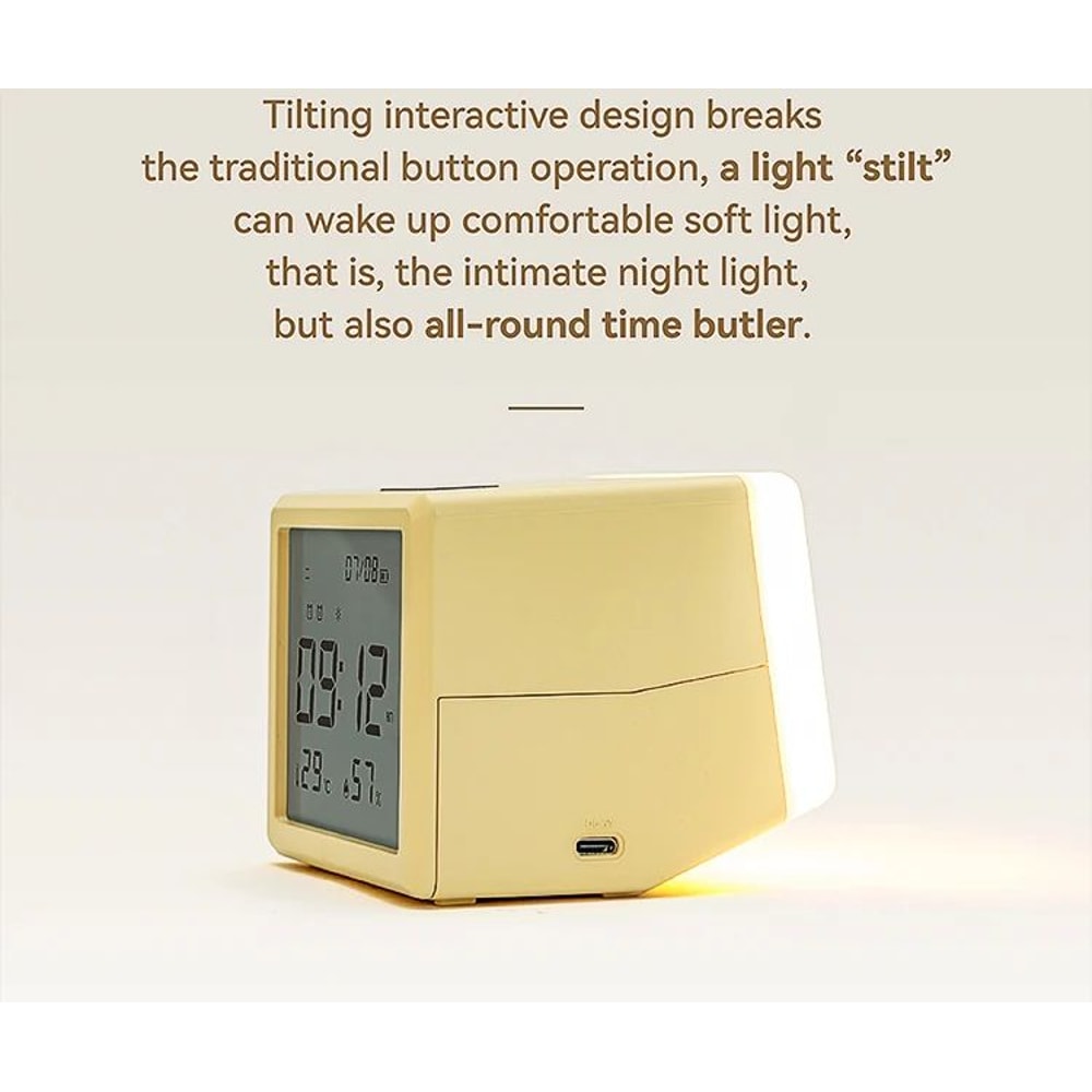 Digital LED Alarm Clock With Temperature Display Night Light Multifunctional Bedside Desktop Cloc 8