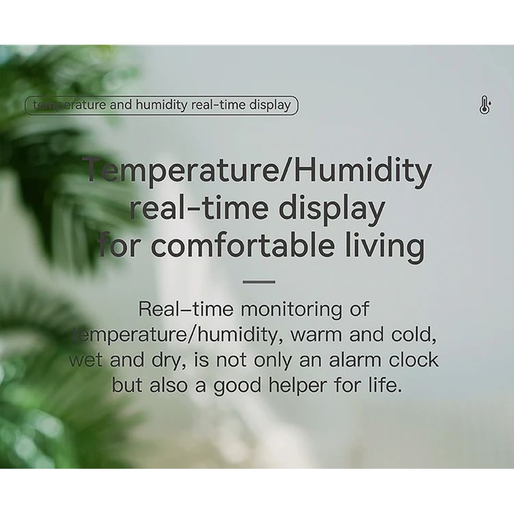 Digital LED Alarm Clock With Temperature Display Night Light Multifunctional Bedside Desktop Cloc 16