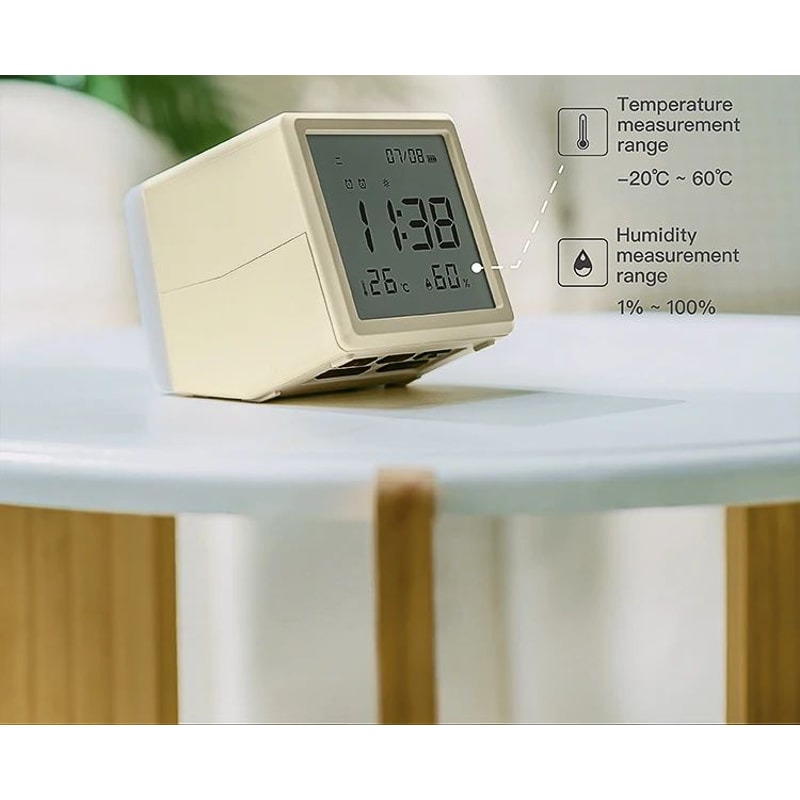 Digital LED Alarm Clock With Temperature Display Night Light Multifunctional Bedside Desktop Cloc 17