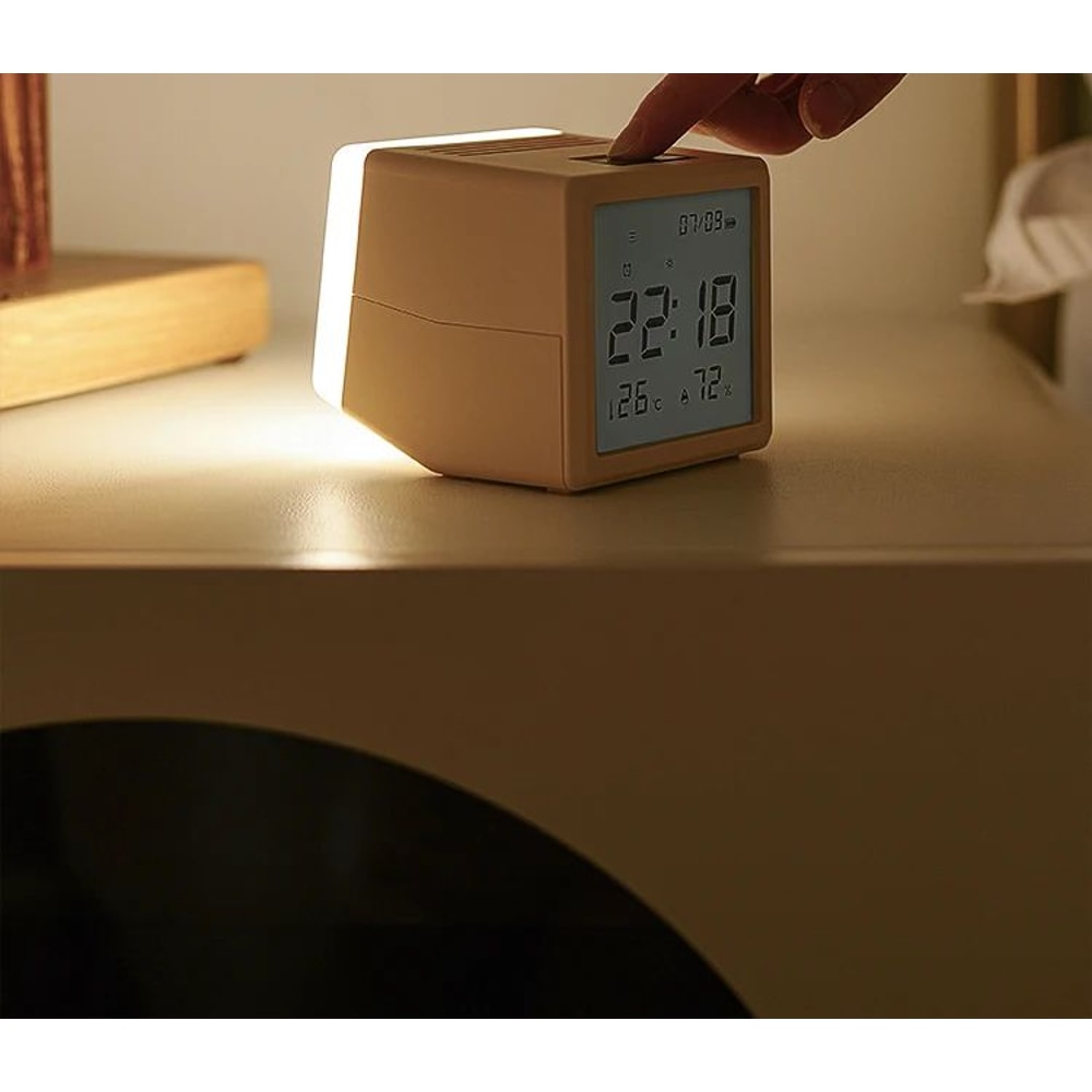 Digital LED Alarm Clock With Temperature Display Night Light Multifunctional Bedside Desktop Cloc 20