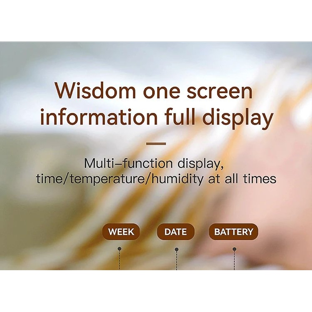 Digital LED Alarm Clock With Temperature Display Night Light Multifunctional Bedside Desktop Cloc 11