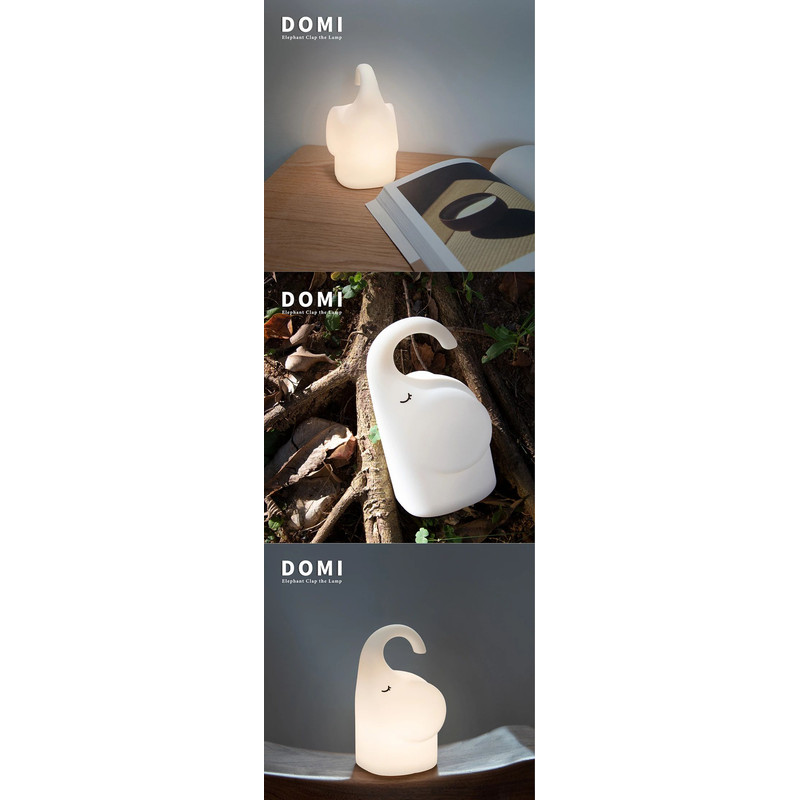 Silicone Elephant Motion Sensor Night Light Hanging Rechargeable LED Lamp 7