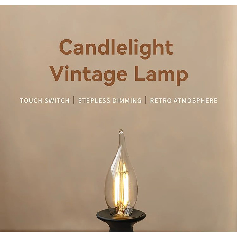 Retro LED Candle Night Light Dimmable Rechargeable Decorative Lamp 6