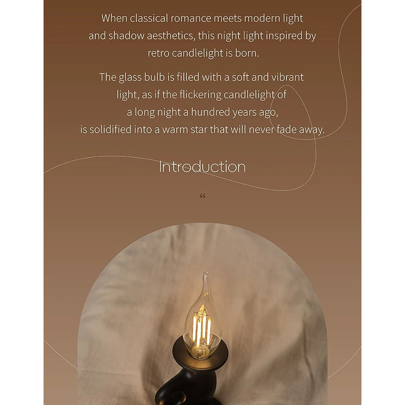 Retro LED Candle Night Light Dimmable Rechargeable Decorative Lamp 8