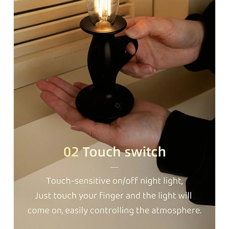 Retro LED Candle Night Light Dimmable Rechargeable Decorative Lamp 14