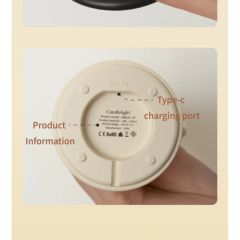 Retro LED Candle Night Light Dimmable Rechargeable Decorative Lamp 19