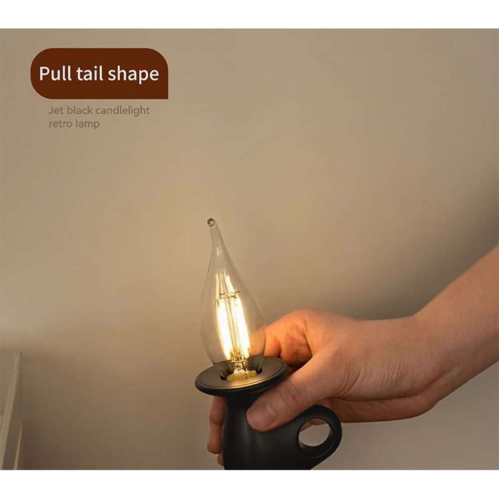 Retro LED Candle Night Light Dimmable Rechargeable Decorative Lamp 23