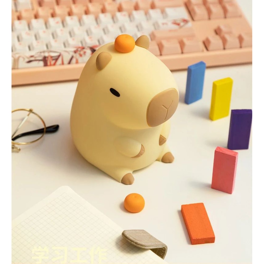 Capybara Silicone Night Light Cute Anime LED Rechargeable Lamp 6